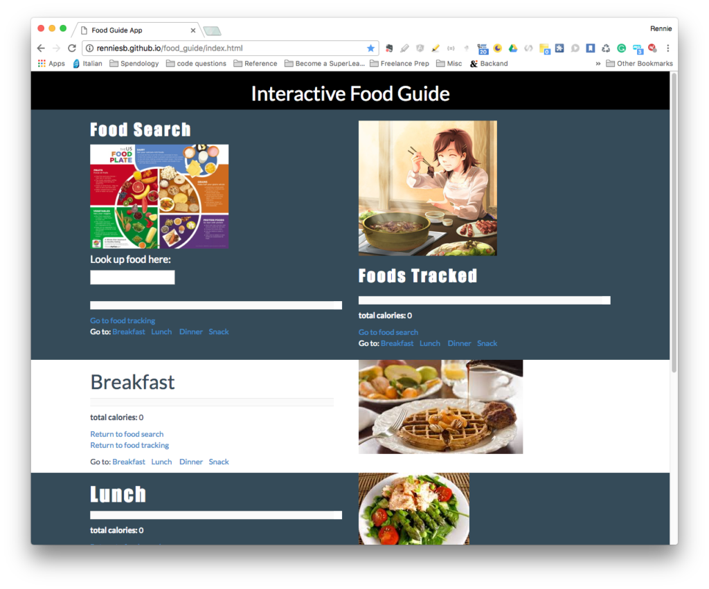 Food Tracker – Application